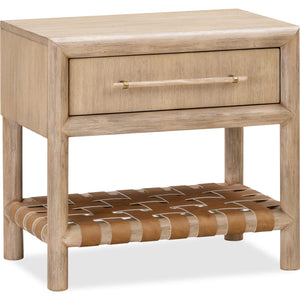 Dorsey One Drawer USB-charging Nightstand in Granola