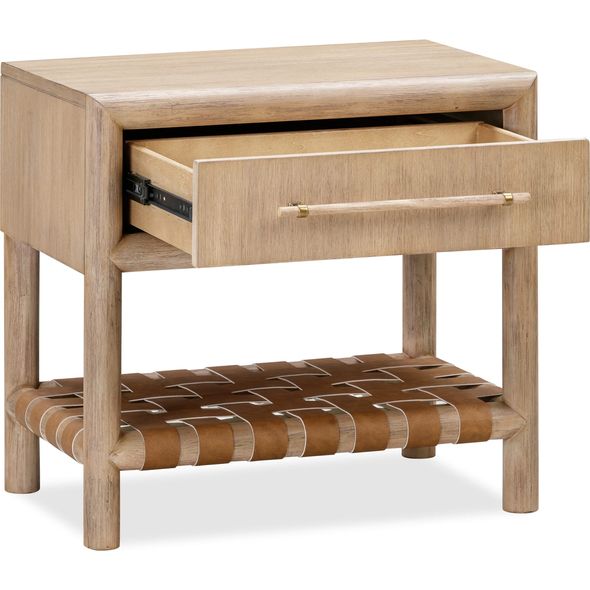 Dorsey One Drawer USB-charging Nightstand in Granola