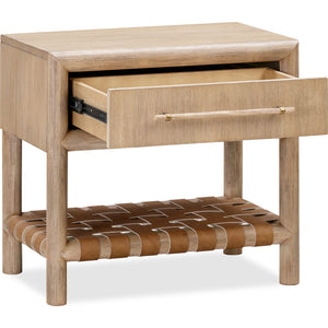 Dorsey One Drawer USB-charging Nightstand in Granola