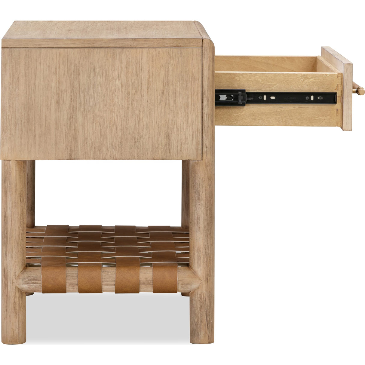 Dorsey One Drawer USB-charging Nightstand in Granola