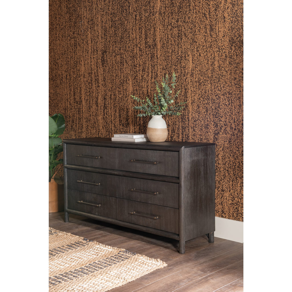 Dorsey Six Drawer Dresser in Basalt Grey