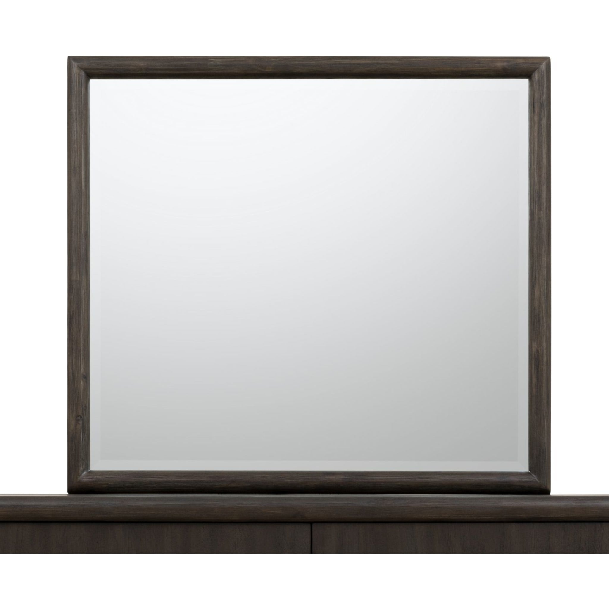 Dorsey Solid Wood and Glass Mirror in Basalt Grey