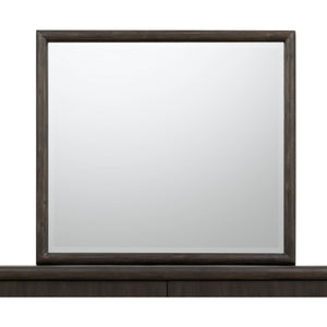Dorsey Solid Wood and Glass Mirror in Basalt Grey