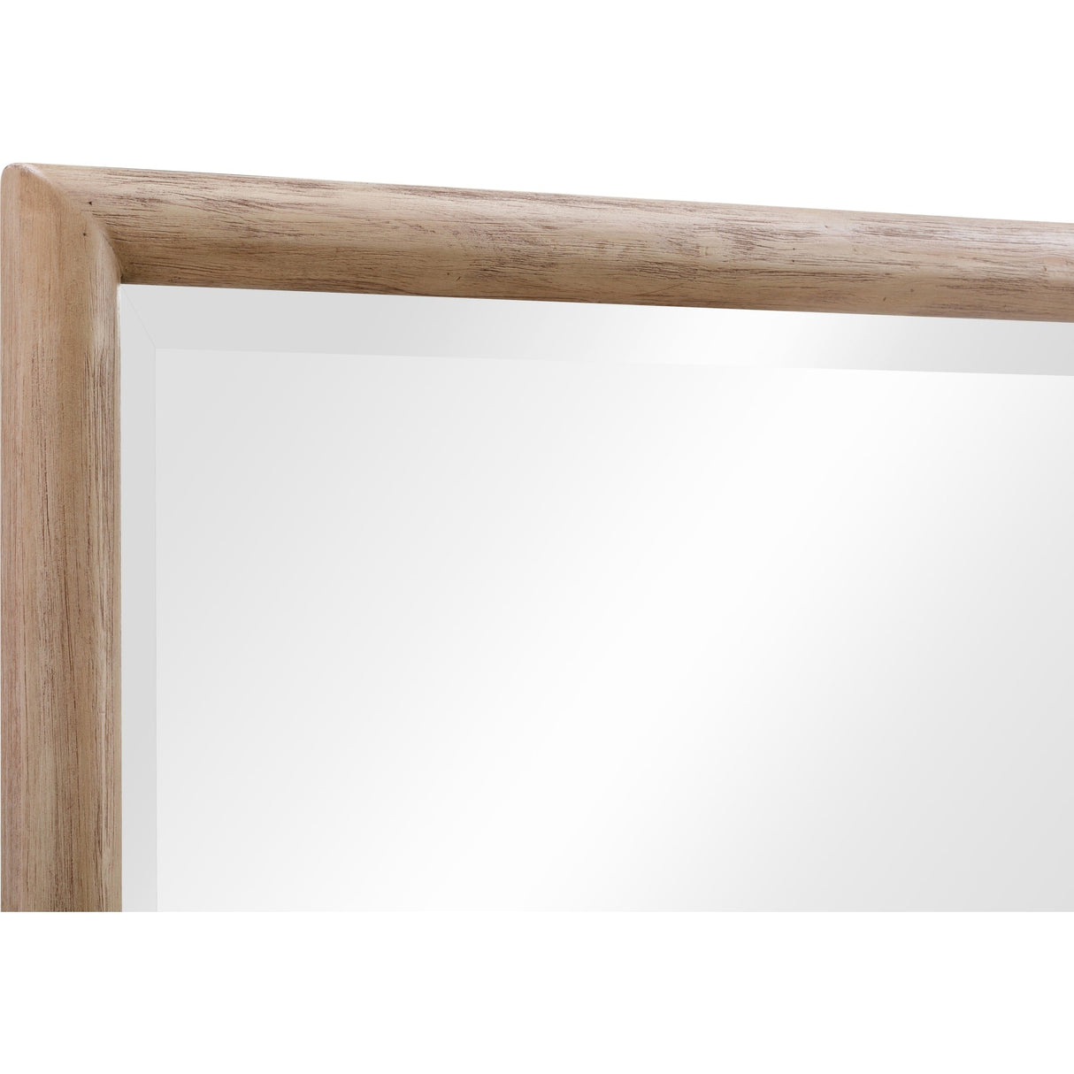 Dorsey Solid Wood and Glass Mirror in Granola