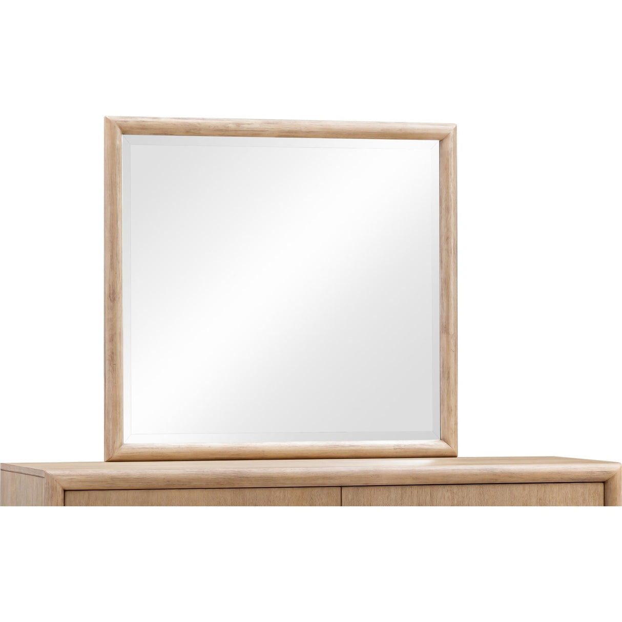 Dorsey Solid Wood and Glass Mirror in Granola