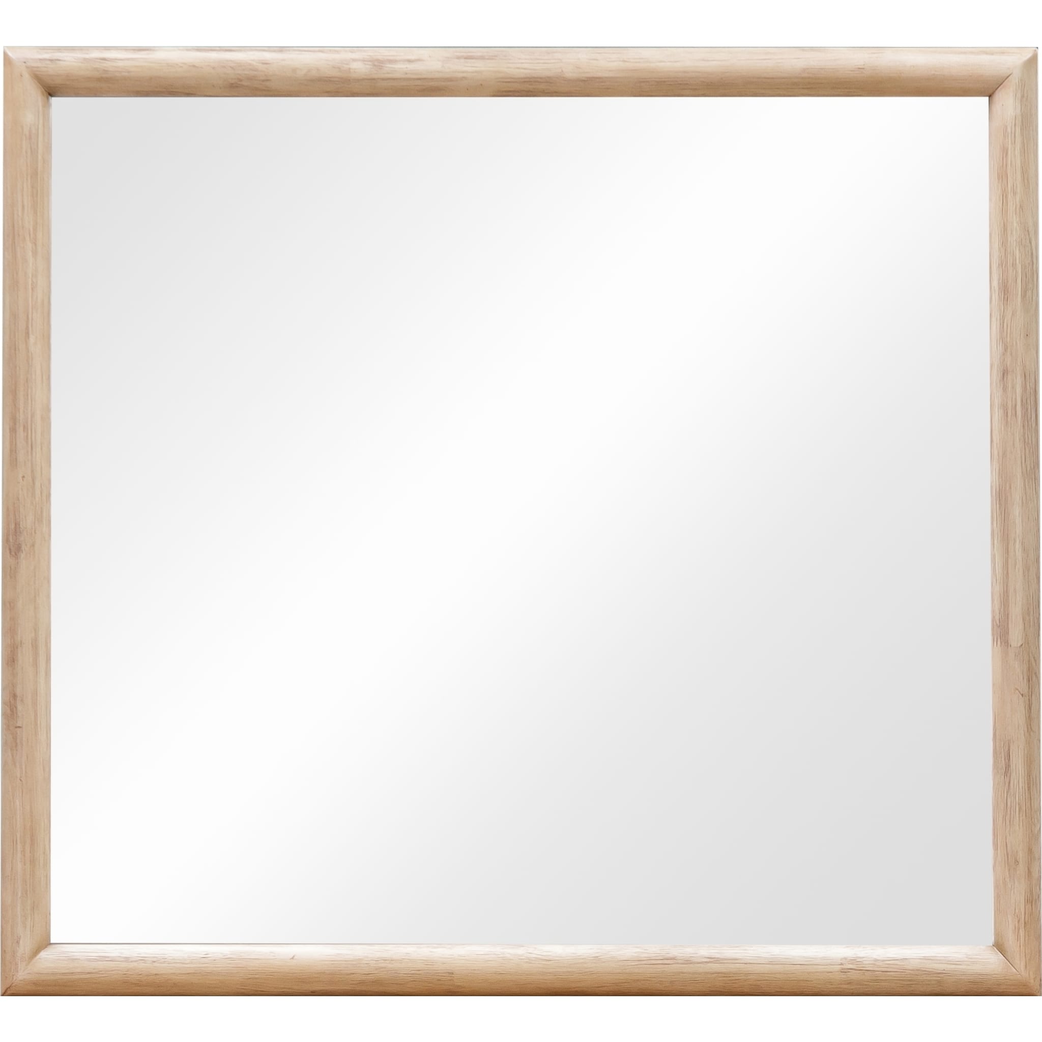 Dorsey Solid Wood and Glass Mirror in Granola