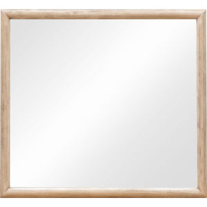 Dorsey Solid Wood and Glass Mirror in Granola