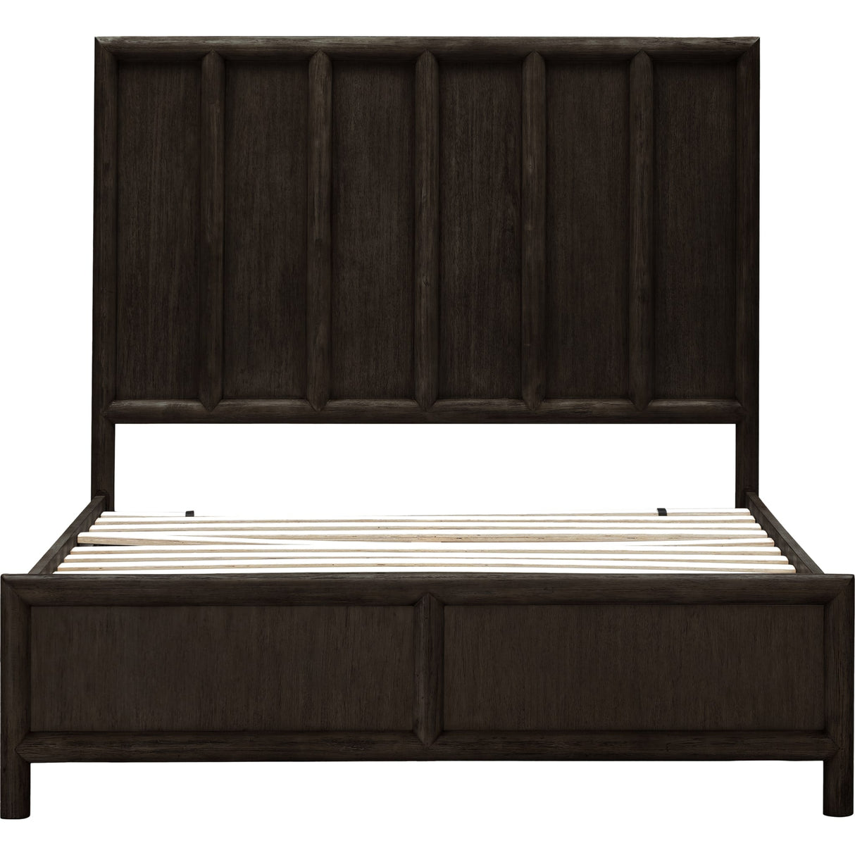 Dorsey Wooden Panel Bed in Basalt Grey