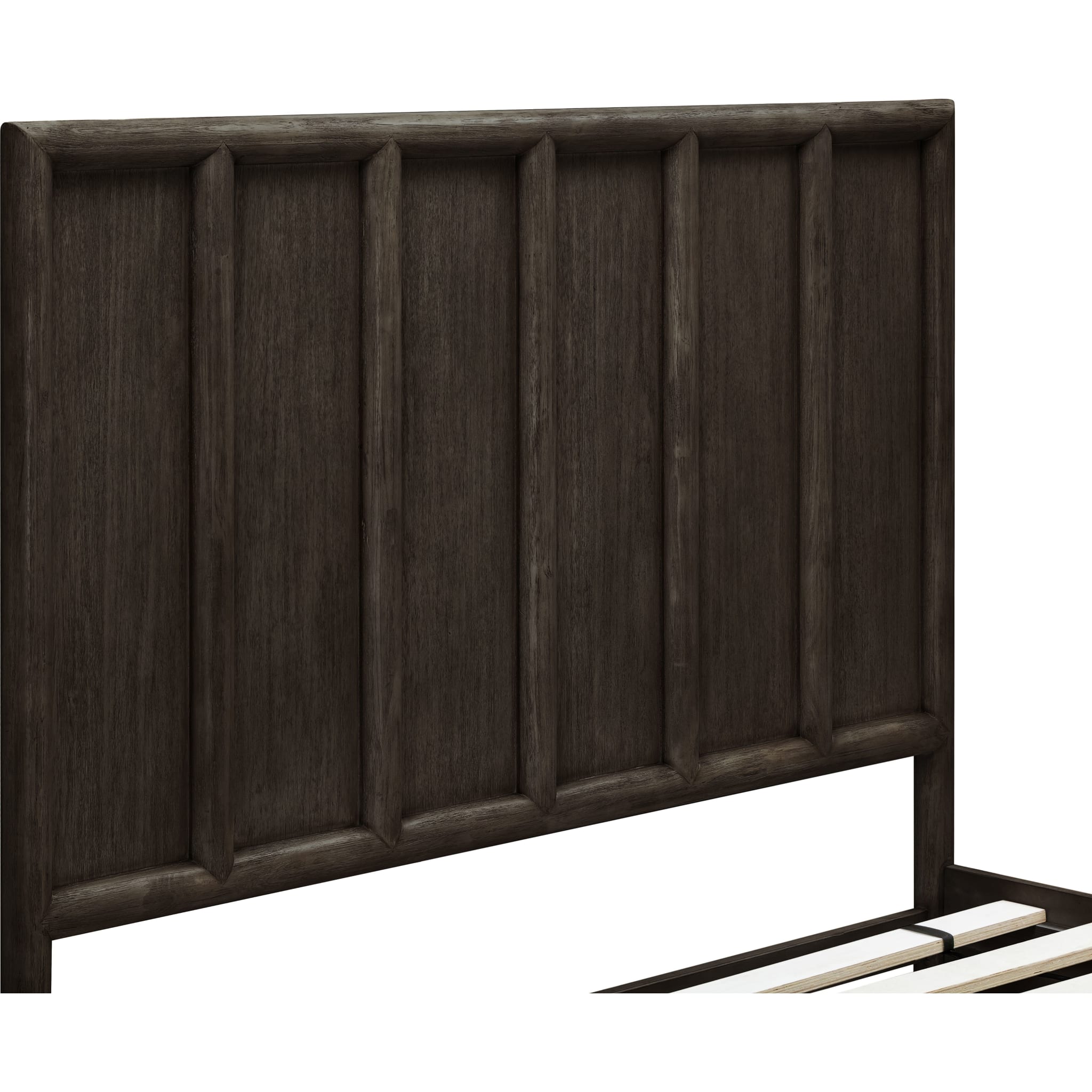 Dorsey Wooden Panel Bed in Basalt Grey
