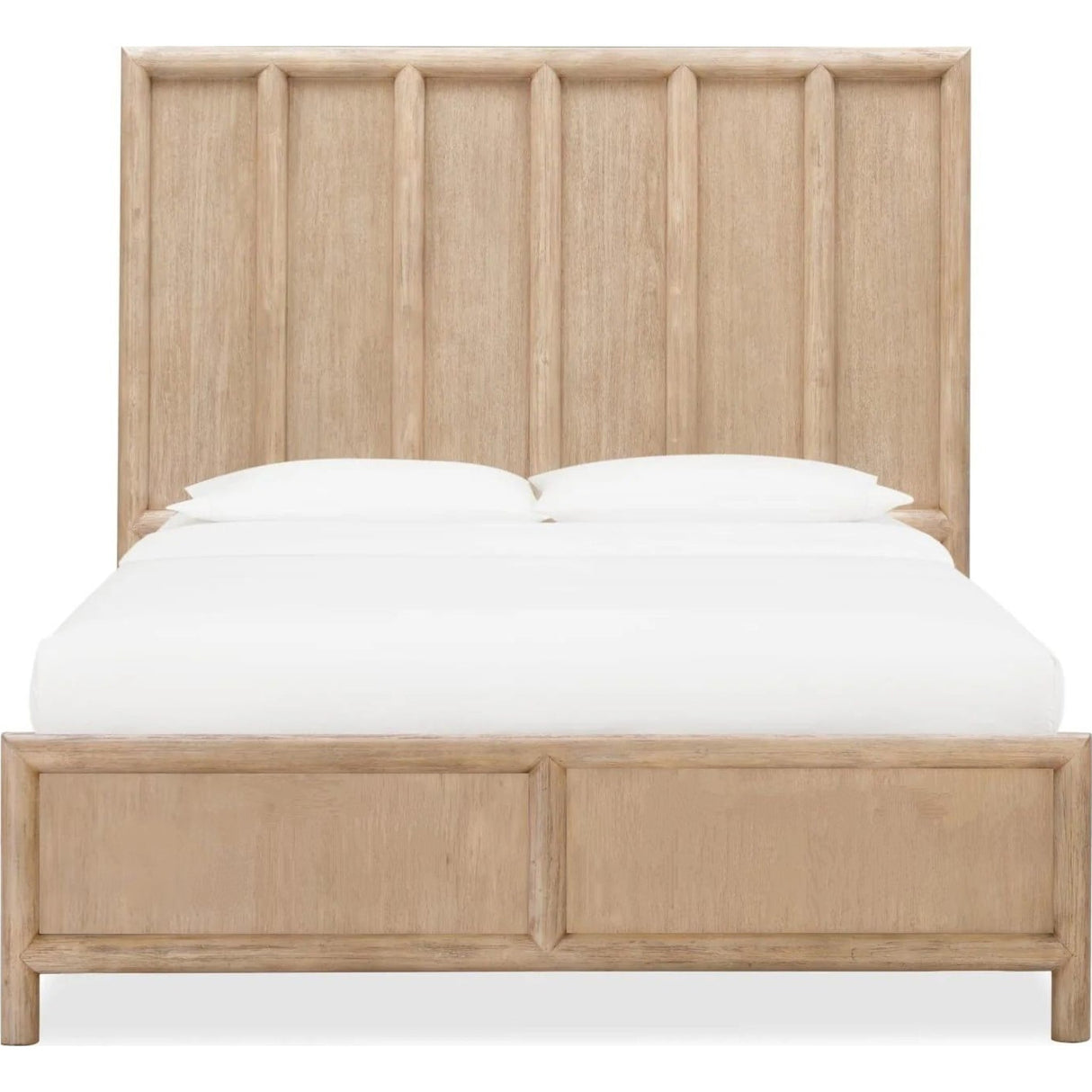 Dorsey Wooden Panel Bed in Granola