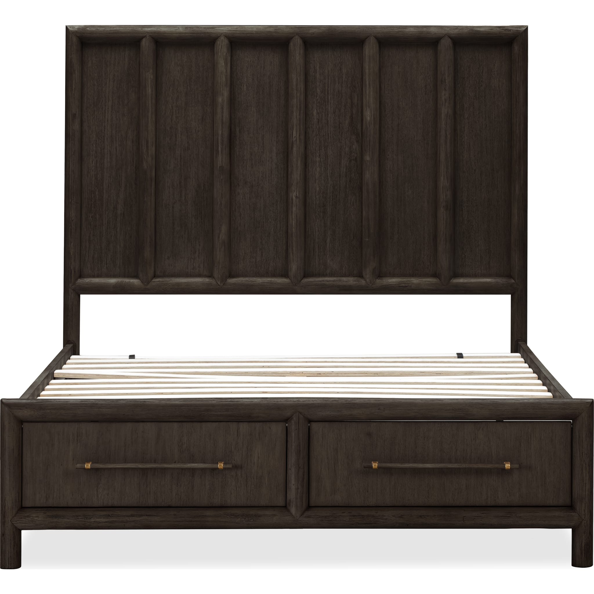 Dorsey Wooden Two Drawer Storage Bed in Basalt Grey