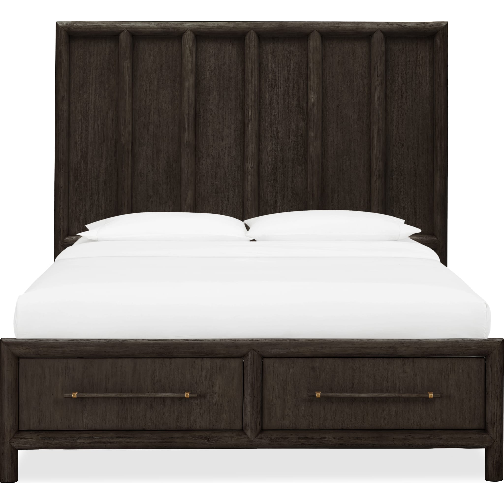 Dorsey Wooden Two Drawer Storage Bed in Basalt Grey