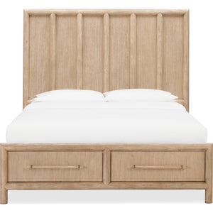 Dorsey Wooden Two Drawer Storage Bed in Granola