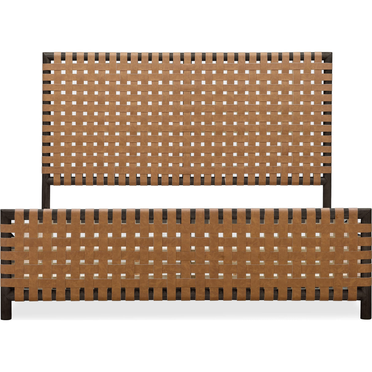 Dorsey Woven Panel Bed in Basalt Grey and Ginger