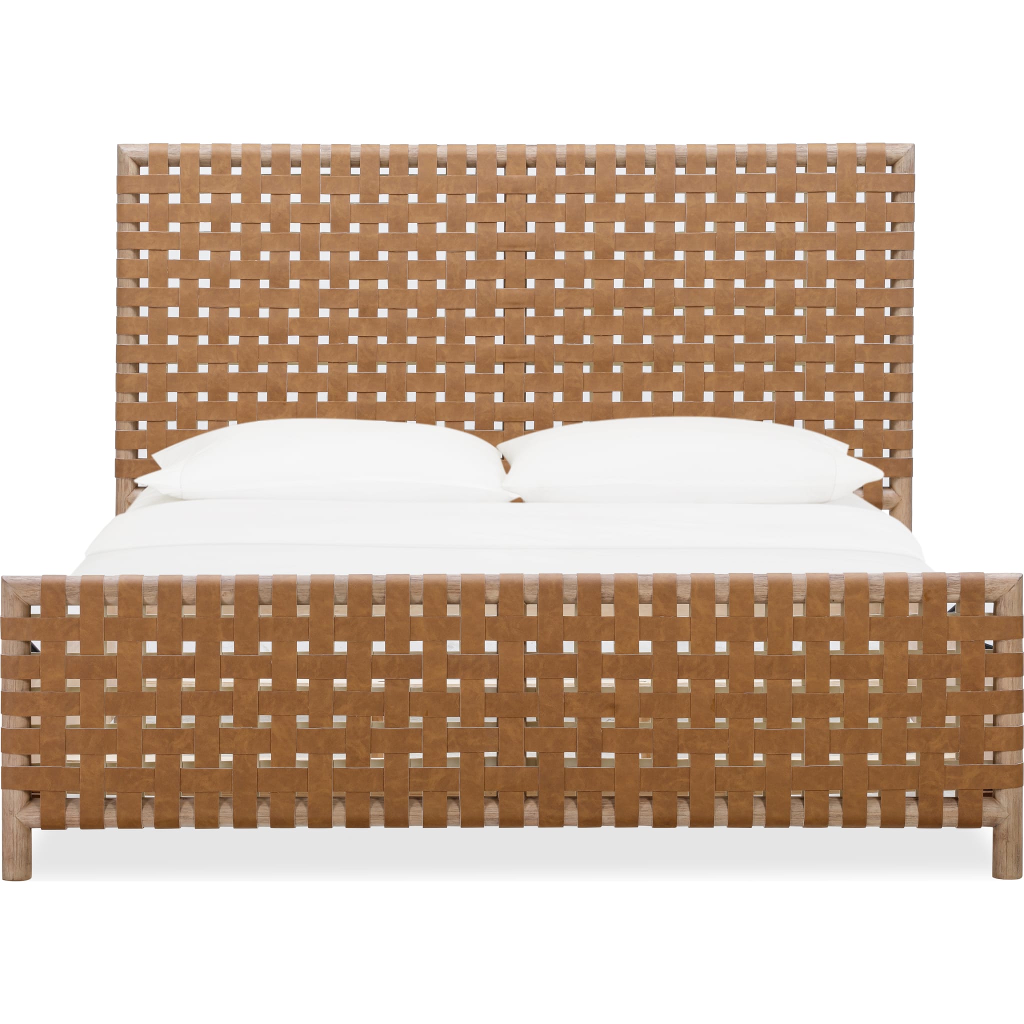 Dorsey Woven Panel Bed in Granola and Ginger
