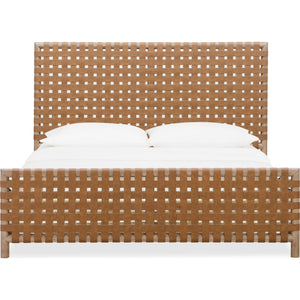 Dorsey Woven Panel Bed in Granola and Ginger