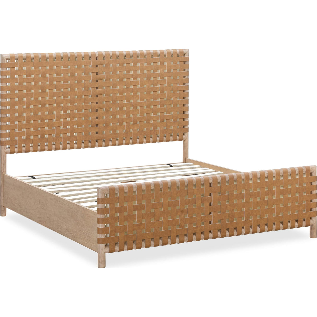 Dorsey Woven Panel Bed in Granola and Ginger