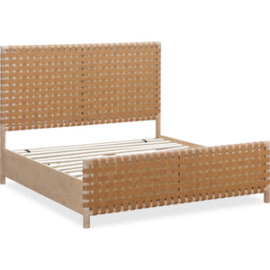 Dorsey Woven Panel Bed in Granola and Ginger