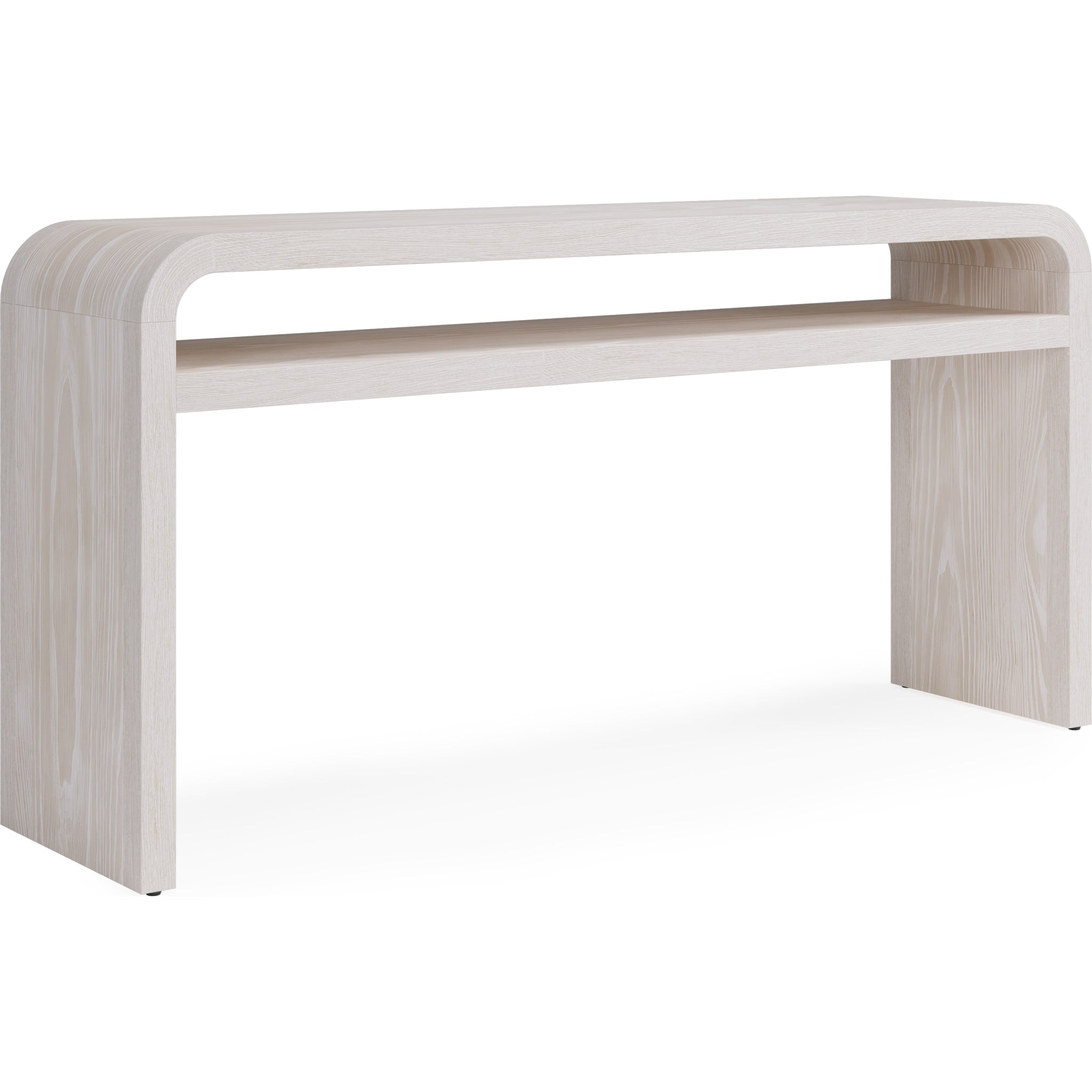 Drake Ash Wood Console Table in Sugar