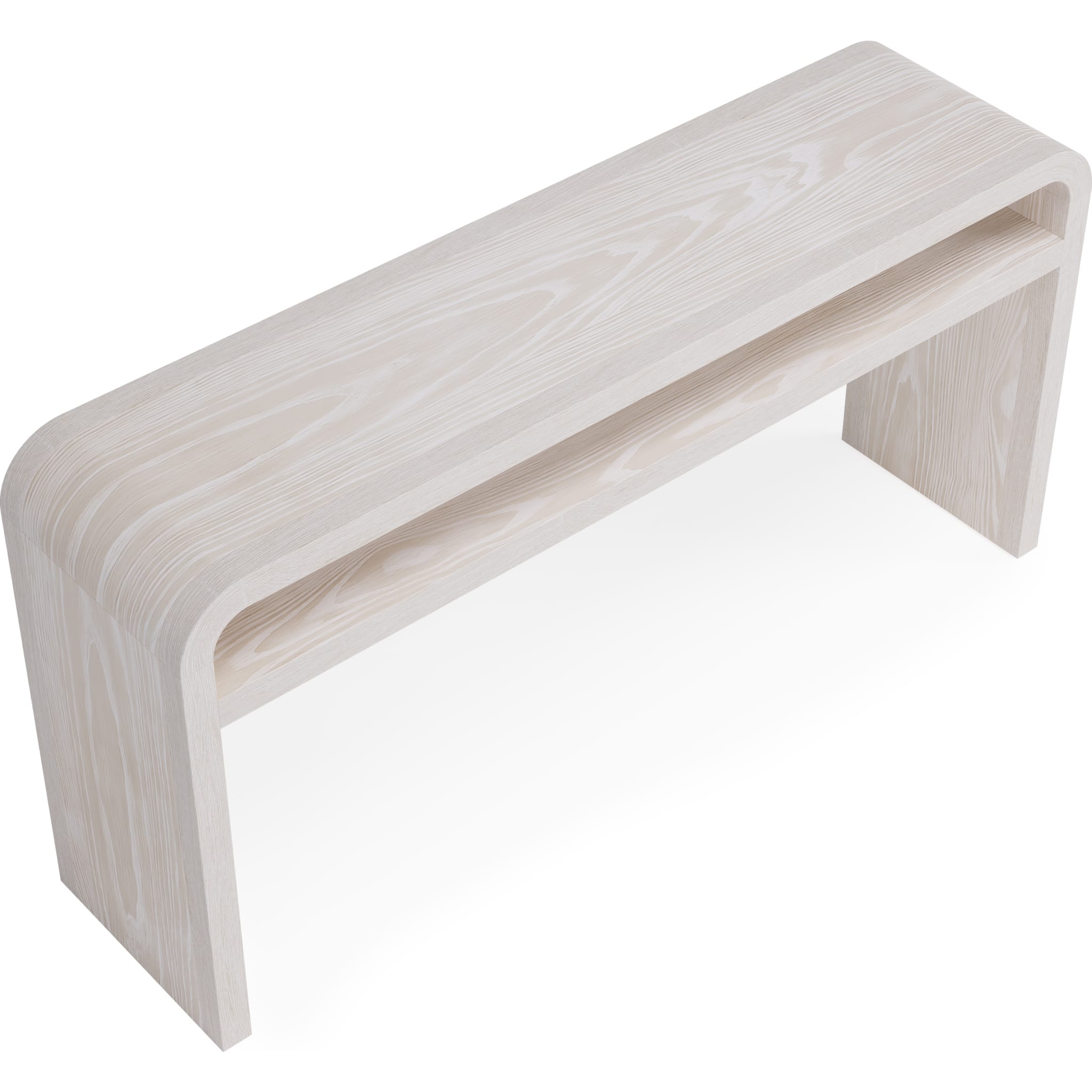 Drake Ash Wood Console Table in Sugar