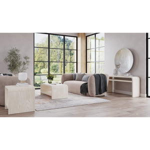 Drake Ash Wood Side Table in Sugar