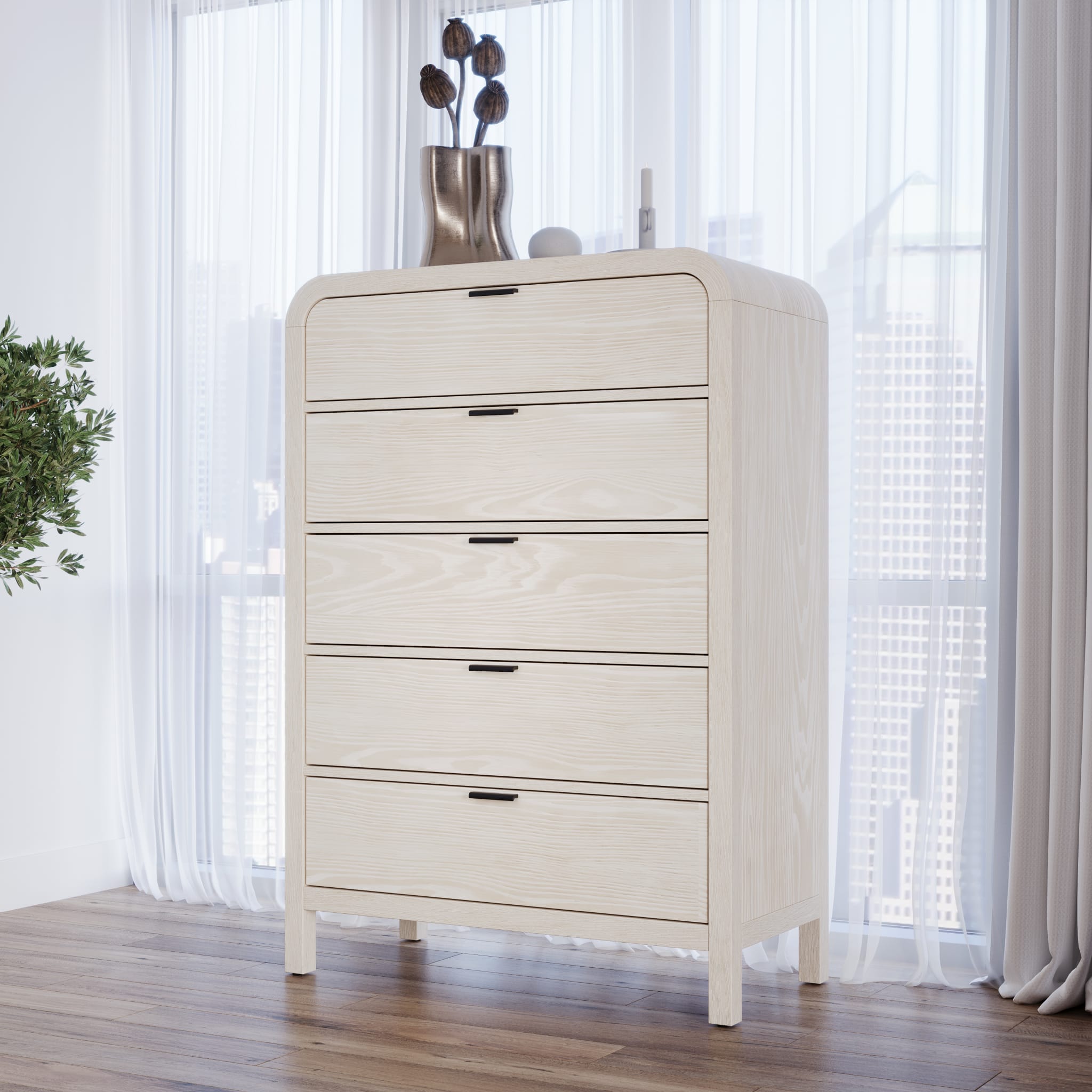 Drake Five Drawer Chest in Sugar