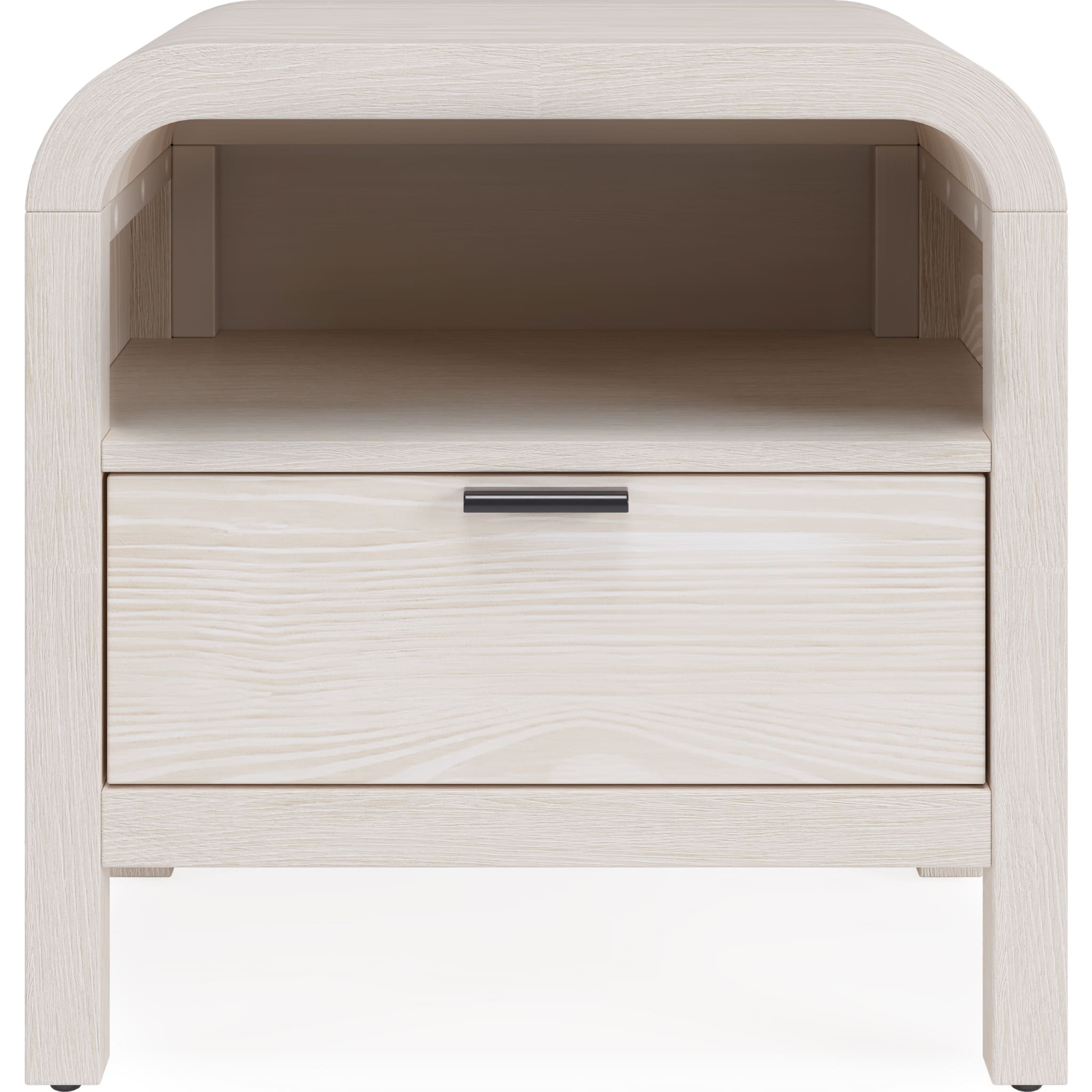 Drake One Drawer One Shelf USB-Charging Nightstand in Sugar