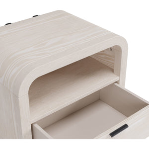 Drake One Drawer One Shelf USB-Charging Nightstand in Sugar