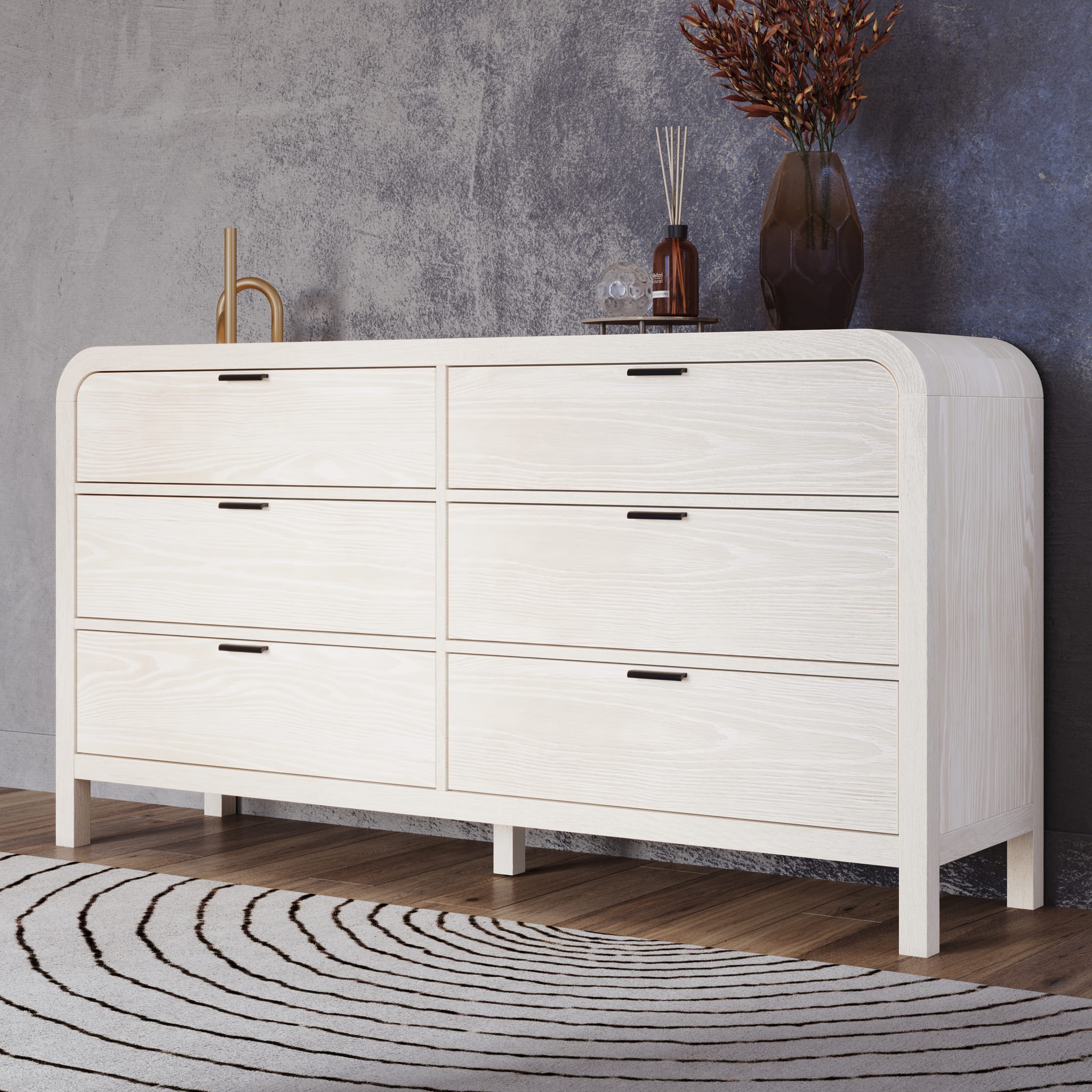 Drake Six Drawer Dresser in Sugar