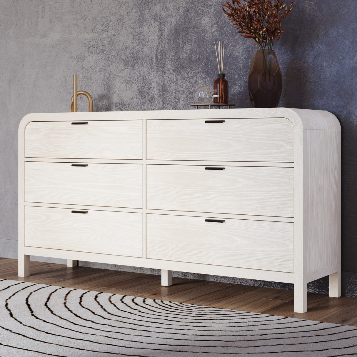 Drake Six Drawer Dresser in Sugar