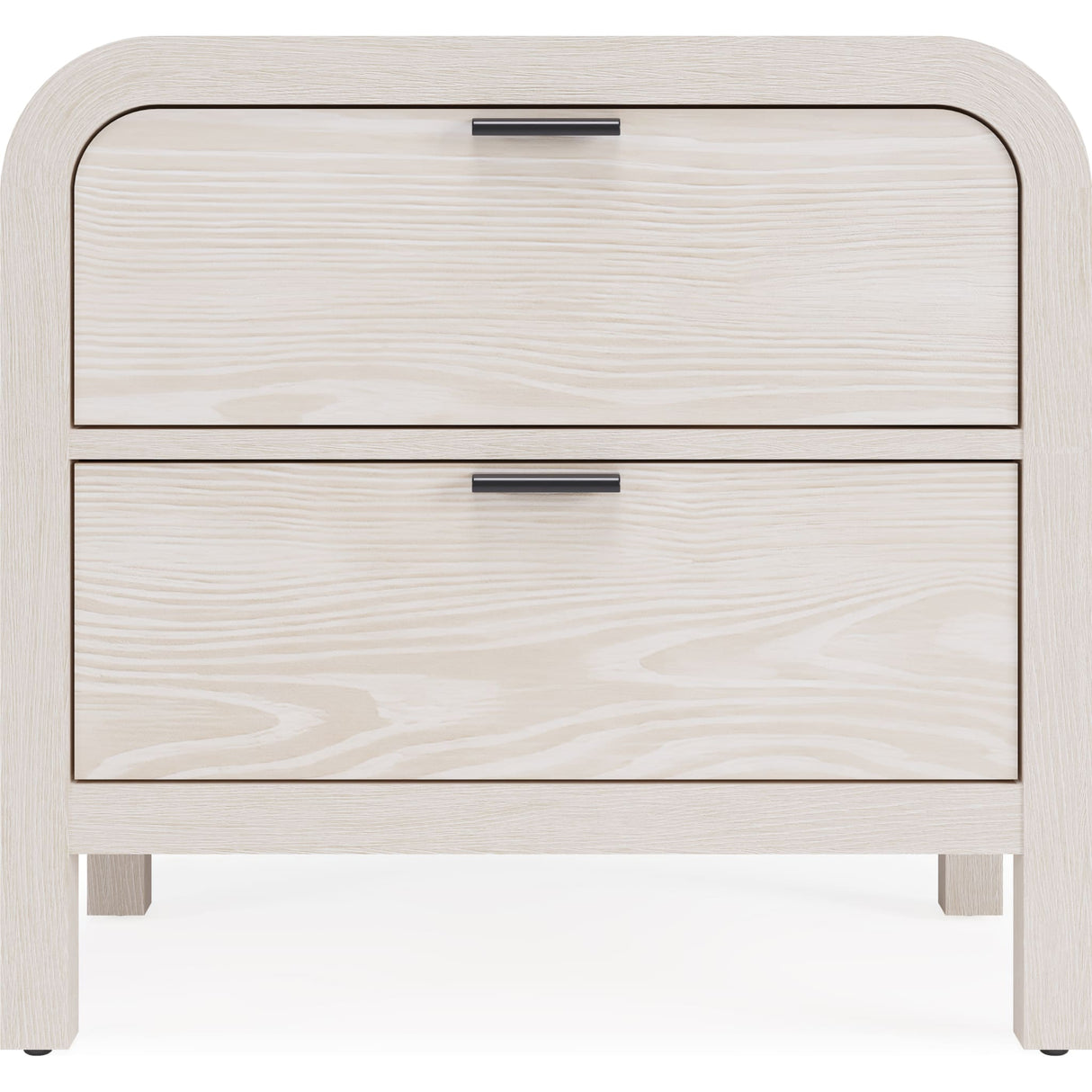 Drake Two Drawer USB-Charging Nightstand in Sugar