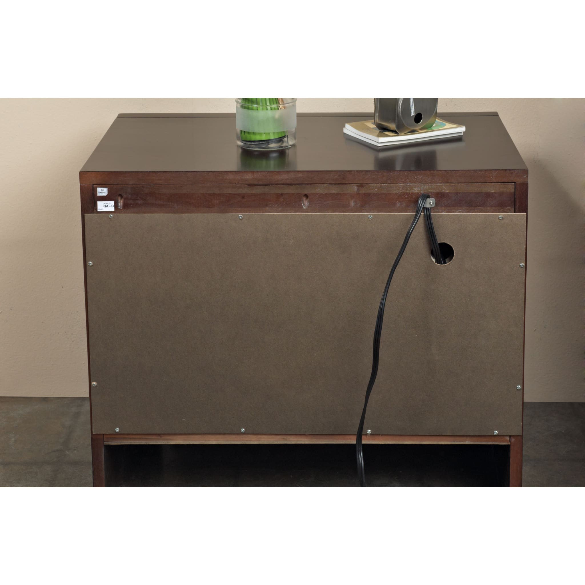 Element Charging Station Nightstand in Chocolate Brown