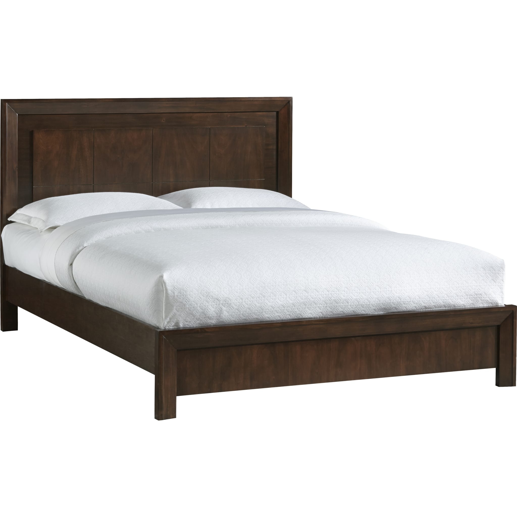 Element Wood Platform Bed in Chocolate Brown