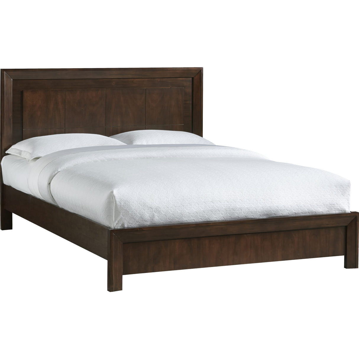 Element Wood Platform Bed in Chocolate Brown