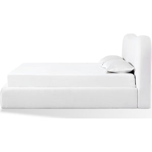 Elena Upholstered Bed in Vanilla Linen