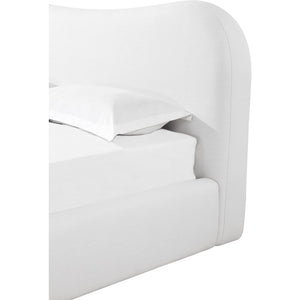 Elena Upholstered Bed in Vanilla Linen