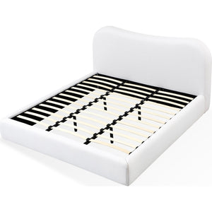 Elena Upholstered Bed in Vanilla Linen