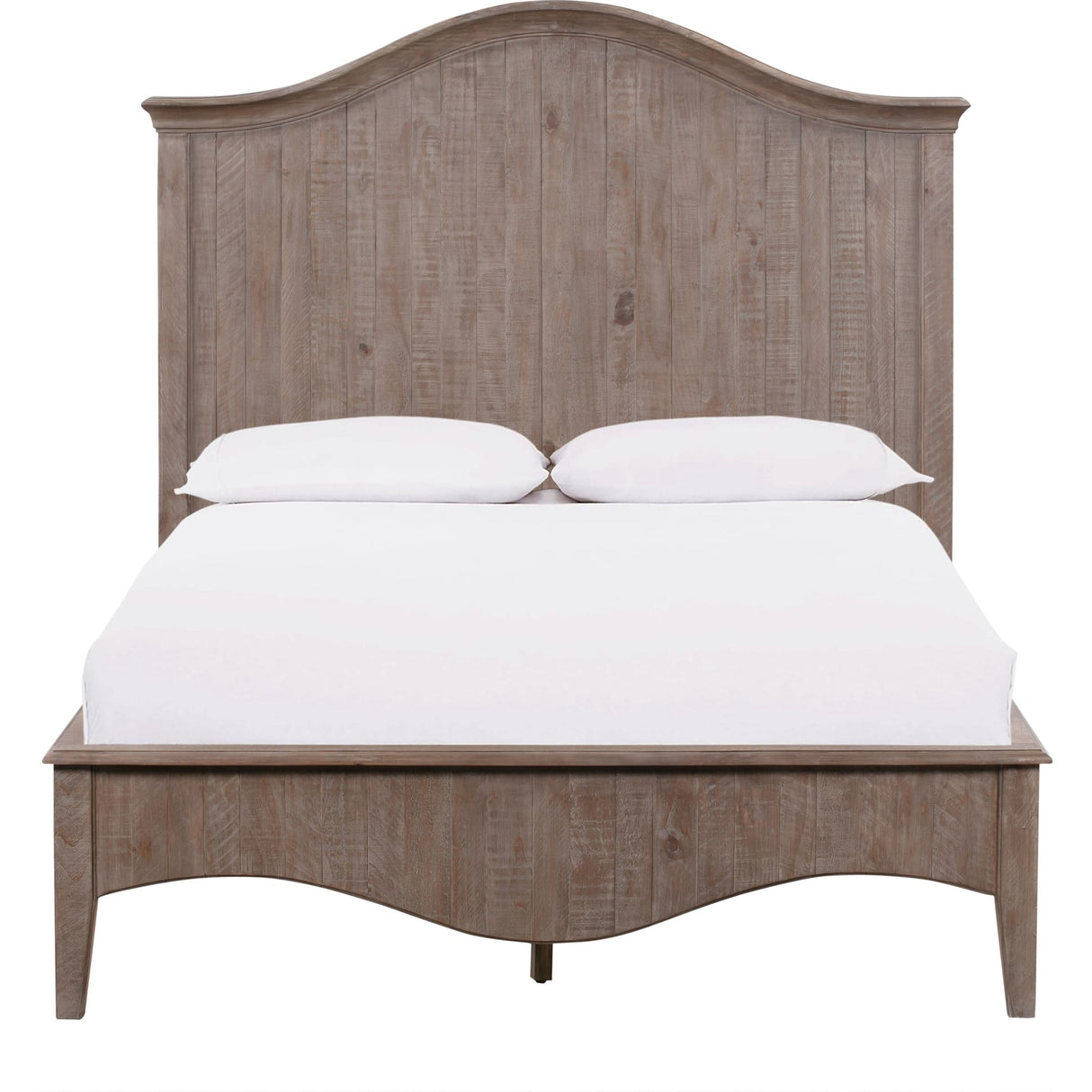 Ella Solid Wood Crown Bed in Camel