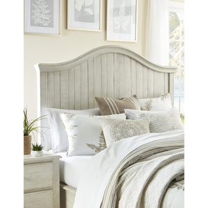 Ella Solid Wood Crown Bed in White Wash