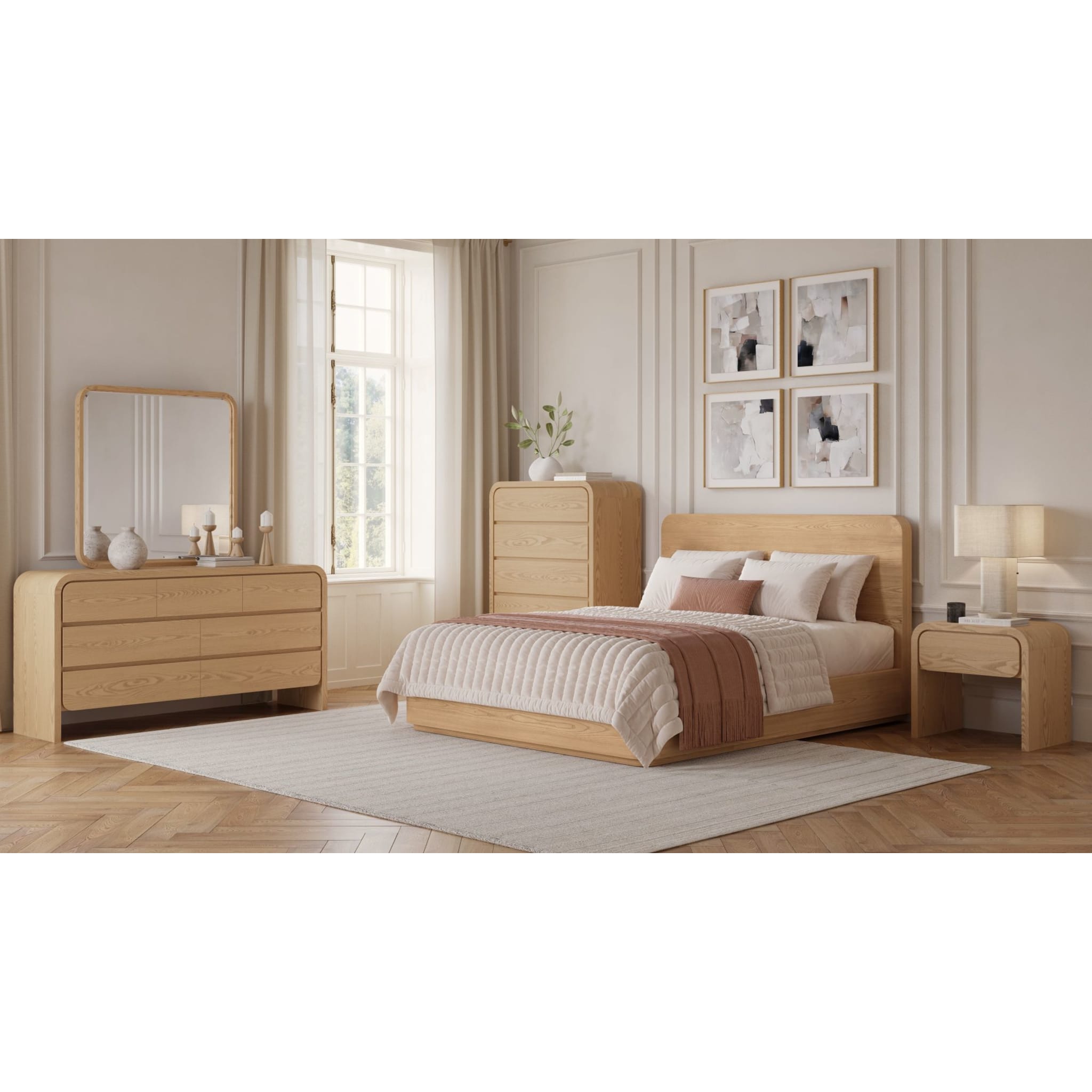 Elora 1-Drw Nightstand - Timber