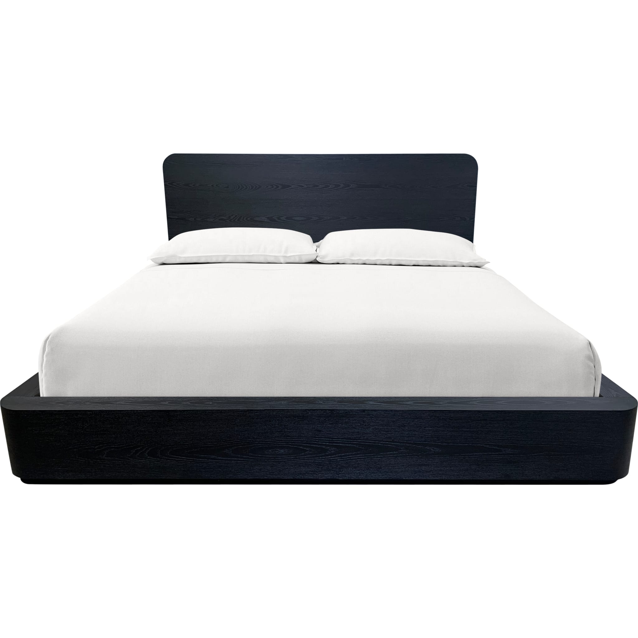 Elora Ash Wood Platform Bed in Jet