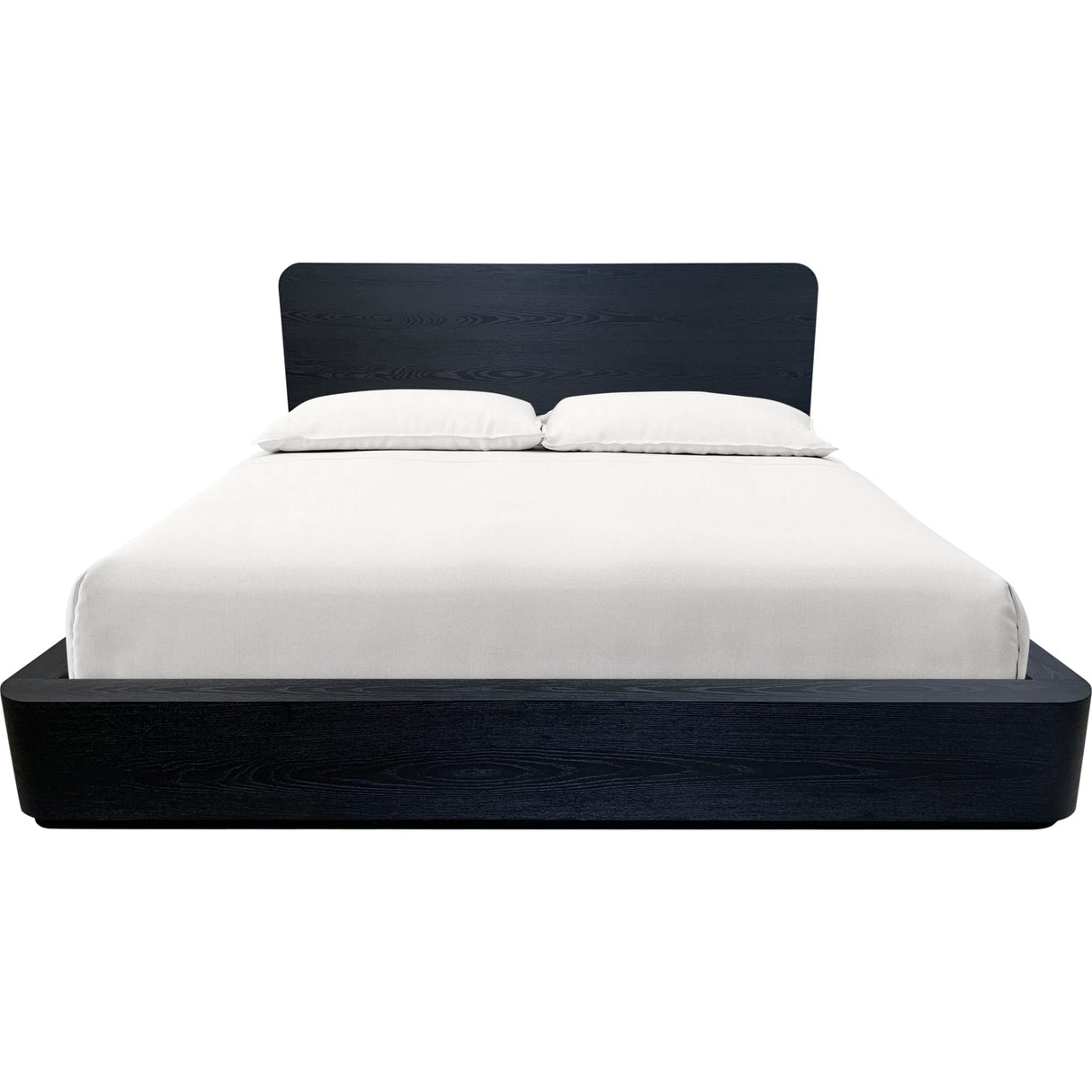 Elora Ash Wood Platform Bed in Jet