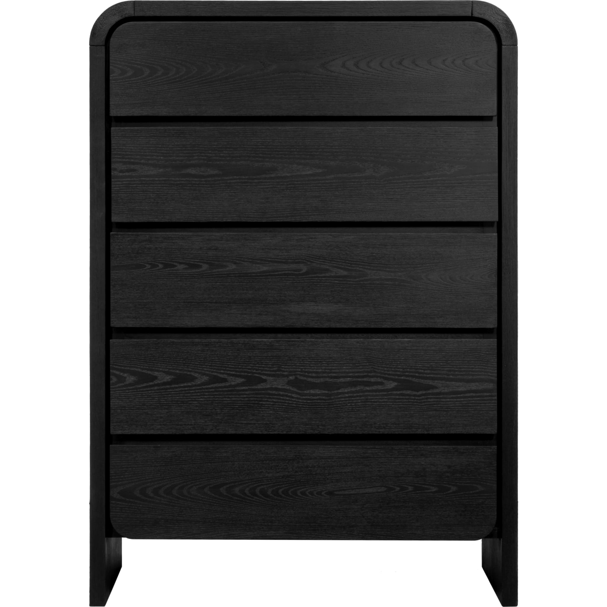 Elora Five Drawer Chest in Jet Black Ash