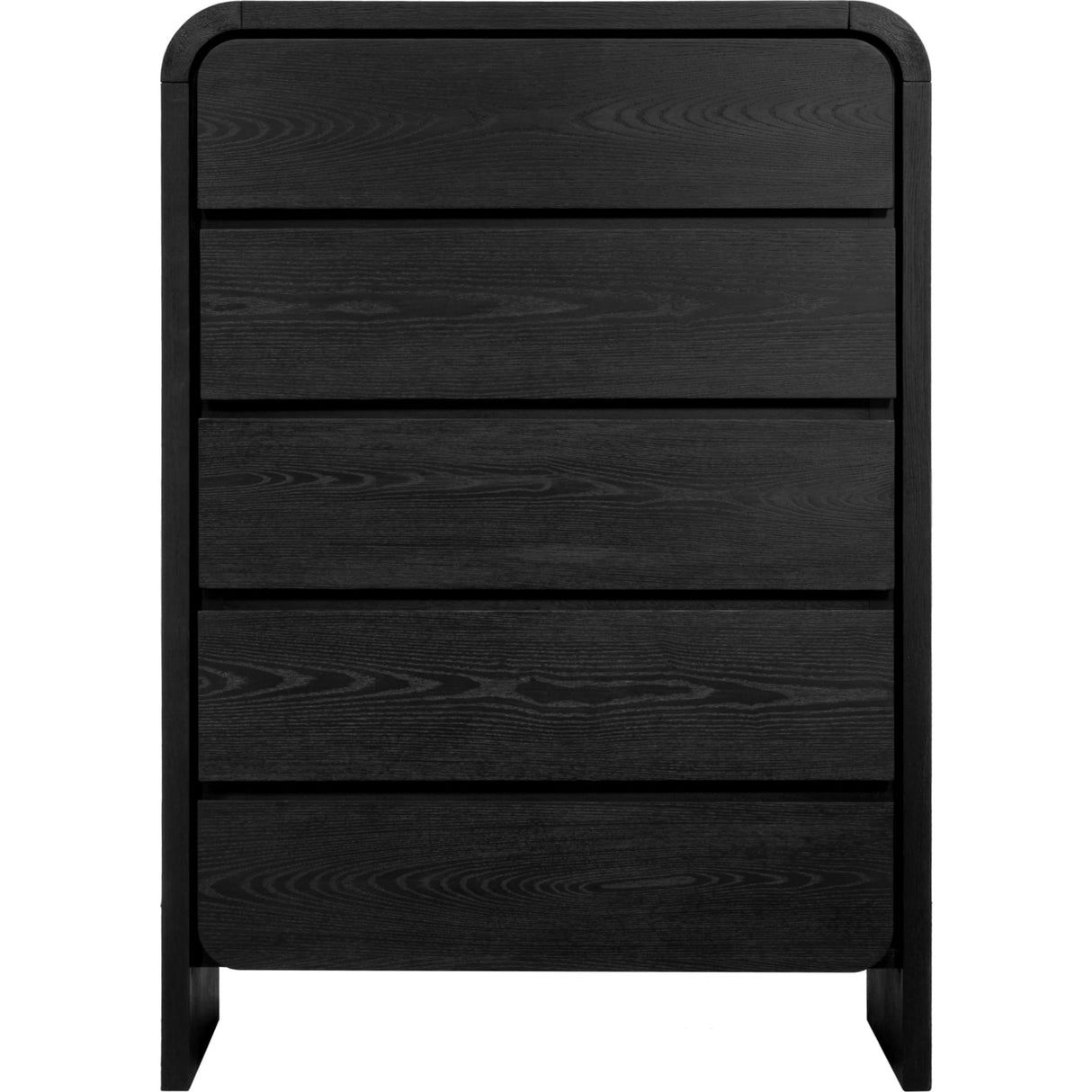 Elora Five Drawer Chest in Jet Black Ash