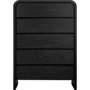 Elora Five Drawer Chest in Jet Black Ash
