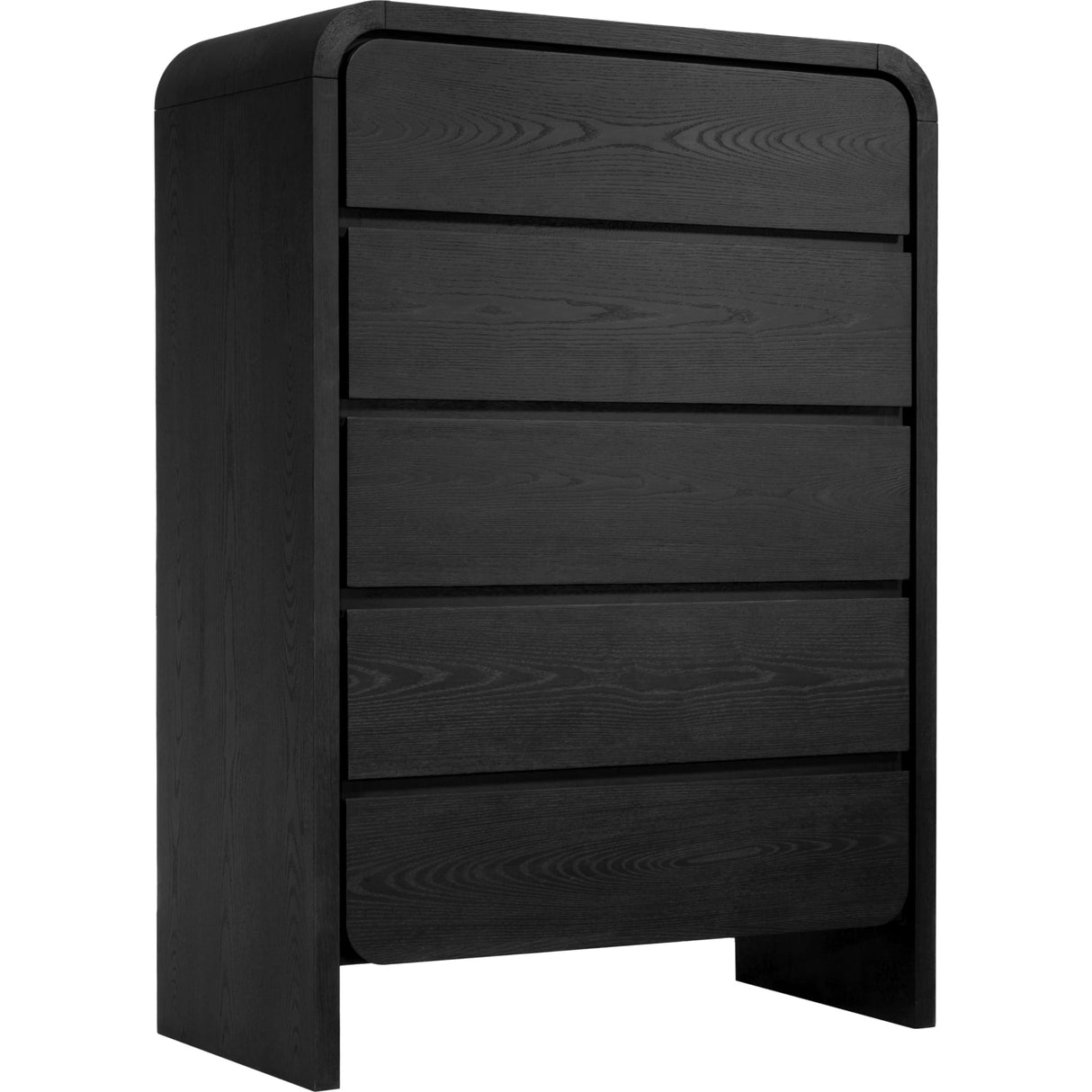 Elora Five Drawer Chest in Jet Black Ash