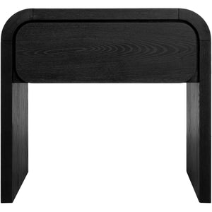 Elora One Drawer Nightstand in Jet Black Ash
