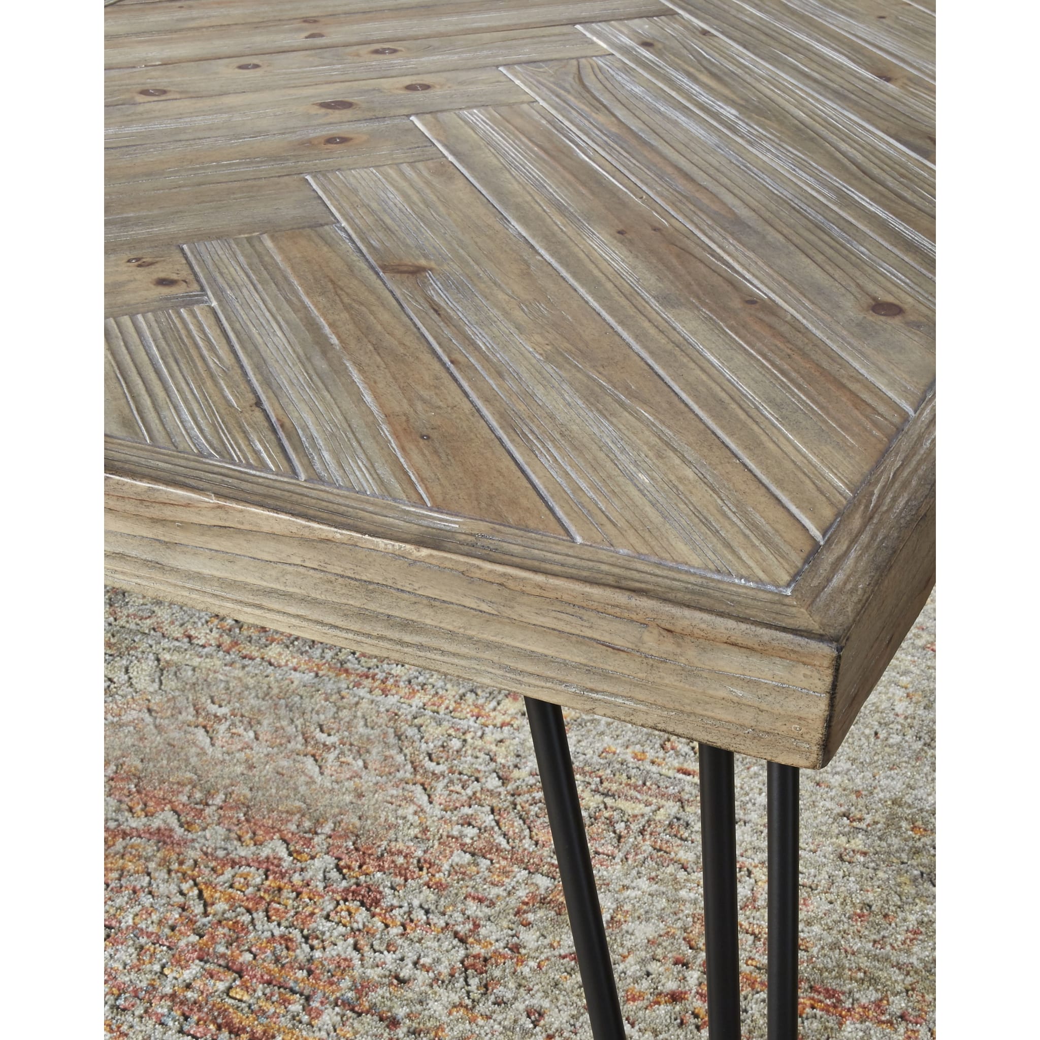 Everson Solid Fir Coffee Table in Sand Dollar