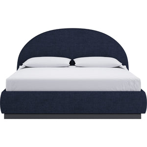 Flex Upholstered Bed in Blue Jeans Chenille