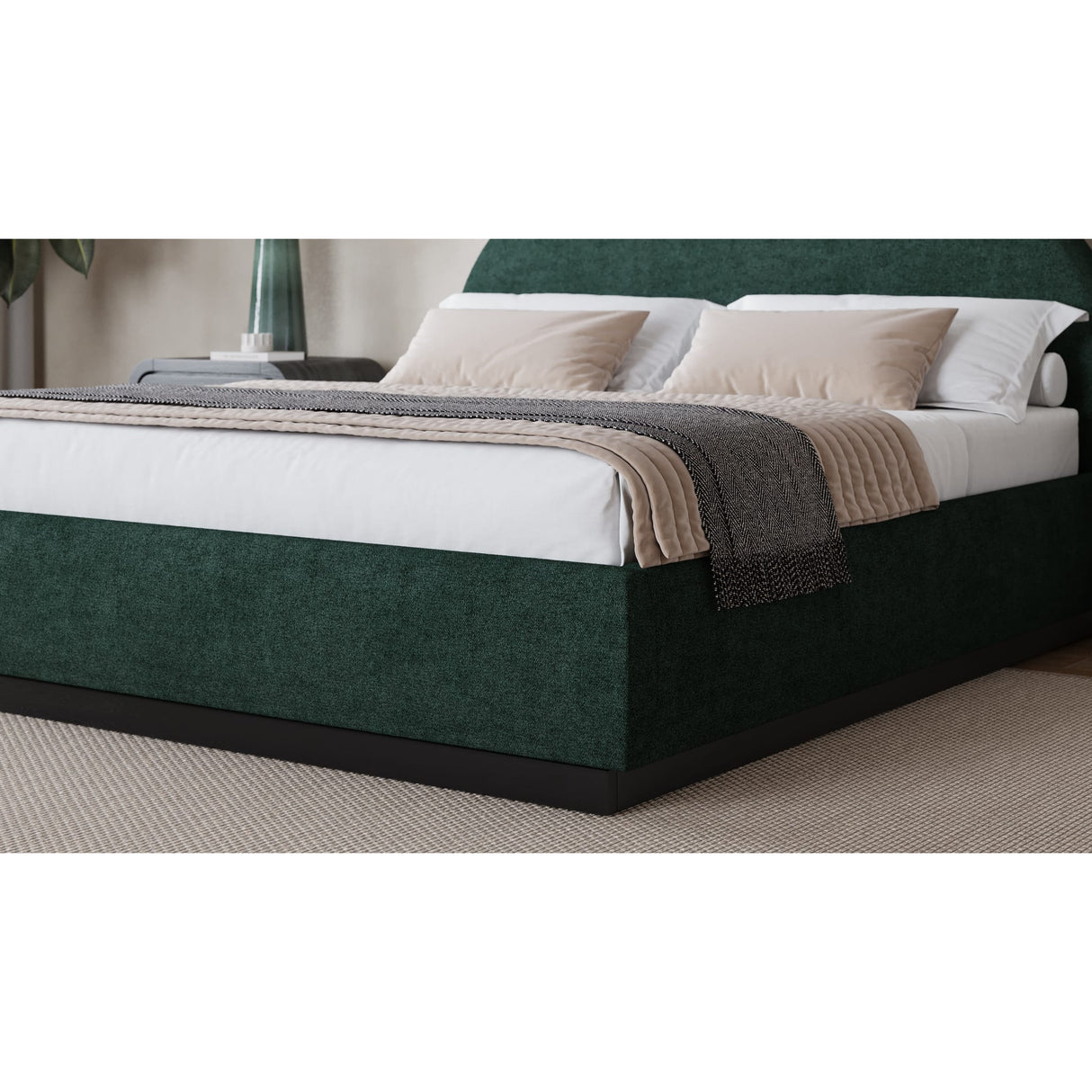Flex Upholstered Bed in Emerald Chenille (2026)